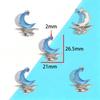 10Pcs Premium Star Moon Alloy Pendants Scratch Resistant Charms for DIY Jewelry Making Handmade Craft Accessories