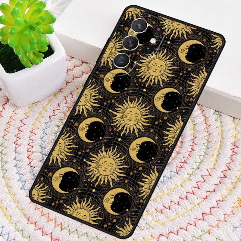 Funny Sun Moon Face Silicone Phone Case For Samsung Galaxy Note 10 Pro S26 S25 S24 S23 S22 S21 Plus S25Ultra Capa Cover