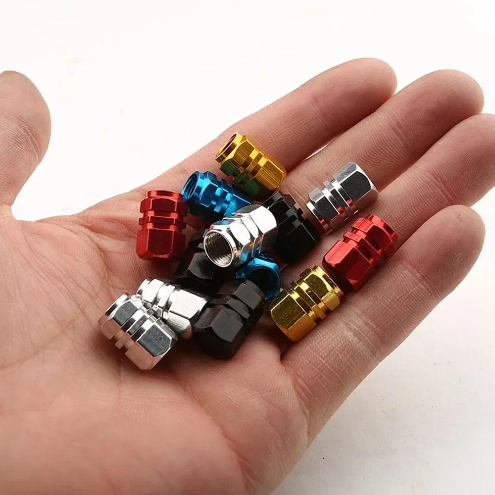 4Pcs Aluminum Tire Valve Caps - Stylish Wheel Stem Covers for Car & Motorcycle Rims