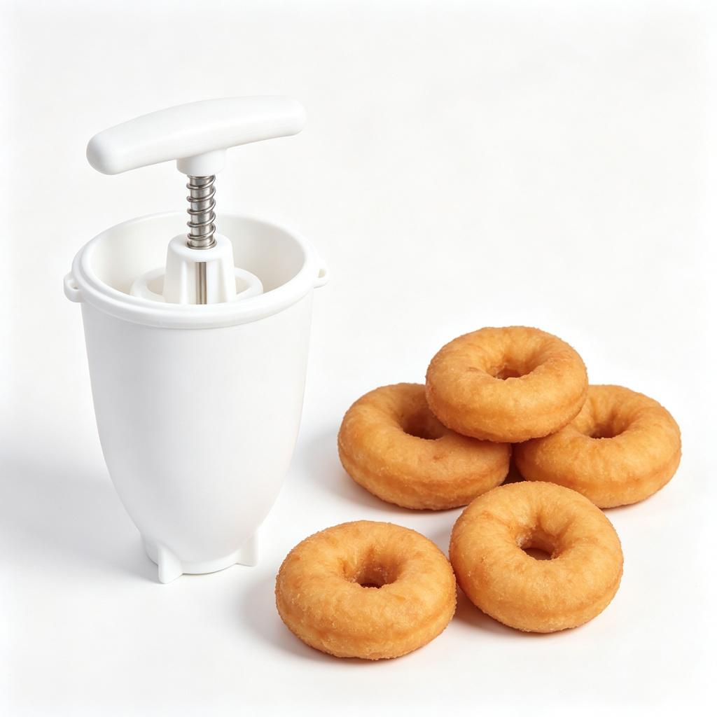 Manual Donut Maker Dispenser, Lightweight Plastic Doughnut Dropper for Deep Frying, Easy Squeeze Handle Portable Donut Making Tool