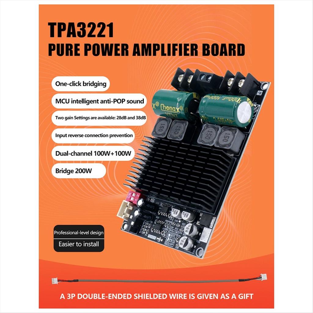 New -2001 TPA3221 100WX2 Dual Channel Pure Rear Stage Digital Amplifier Board 200W AMP Bridged Mono Subwoofer Speaker