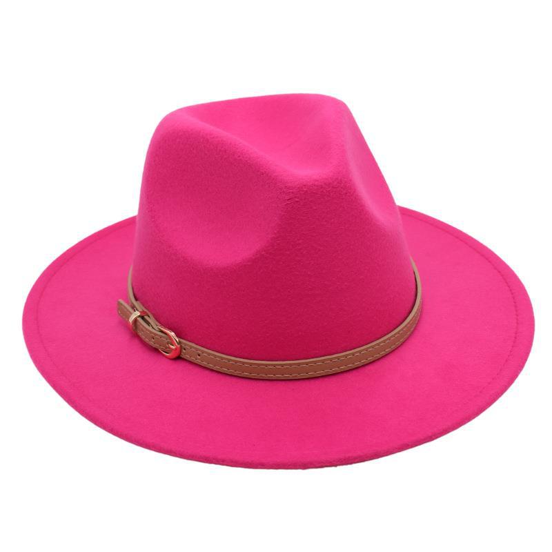 British Top Hat Punk Jazz Hat Men'S And Women'S Stage Felt Hat Performance Woolen Hat Fedora Hat Elegant Gambler Hat