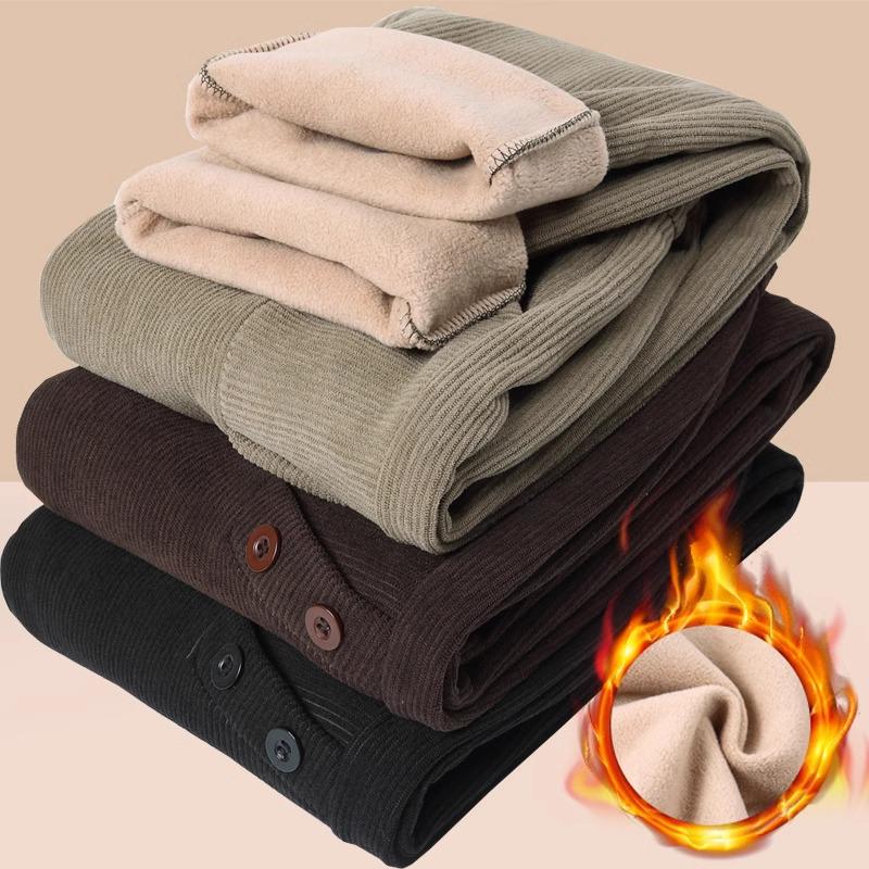 2024 New Style Plus Velvet Thick Slimming Harem Pants for Middle-Aged Women: Autumn/Winter Fashion