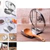 Premium Stainless Steel Pan Pot Cover Lid Rack Stand With Soup Spoon Storage For Organized Kitchens