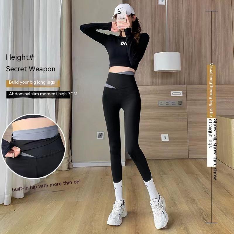 

Тонкие перекрестные леггинсы из акульей кожи, женская верхняя одежда с высокой талией, облегающие брюки Барби для йоги, облегающие эластичные брюки для йоги