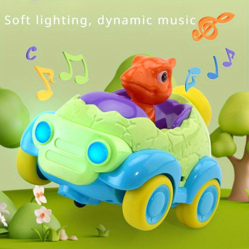 1 Set wiederaufladbares ferngesteuertes Auto für Kleinkinder, Spielzeug für Jungen und Mädchen ab 3 Jahren, ferngesteuertes Auto mit Lichtern und Musik