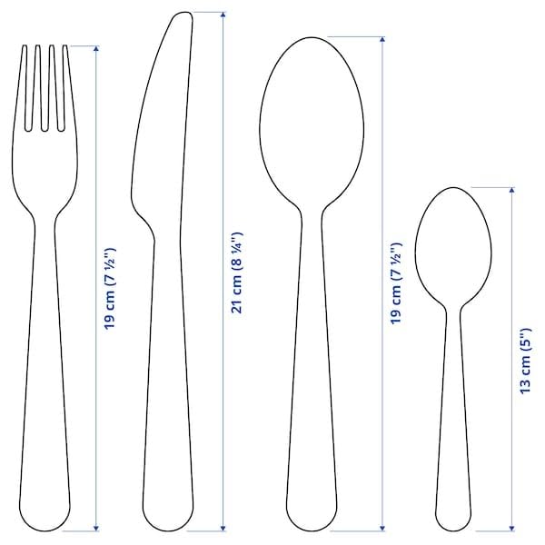 IKEA DRAGON 70177665 24-Piece Cutlery Set, Stainless Steel