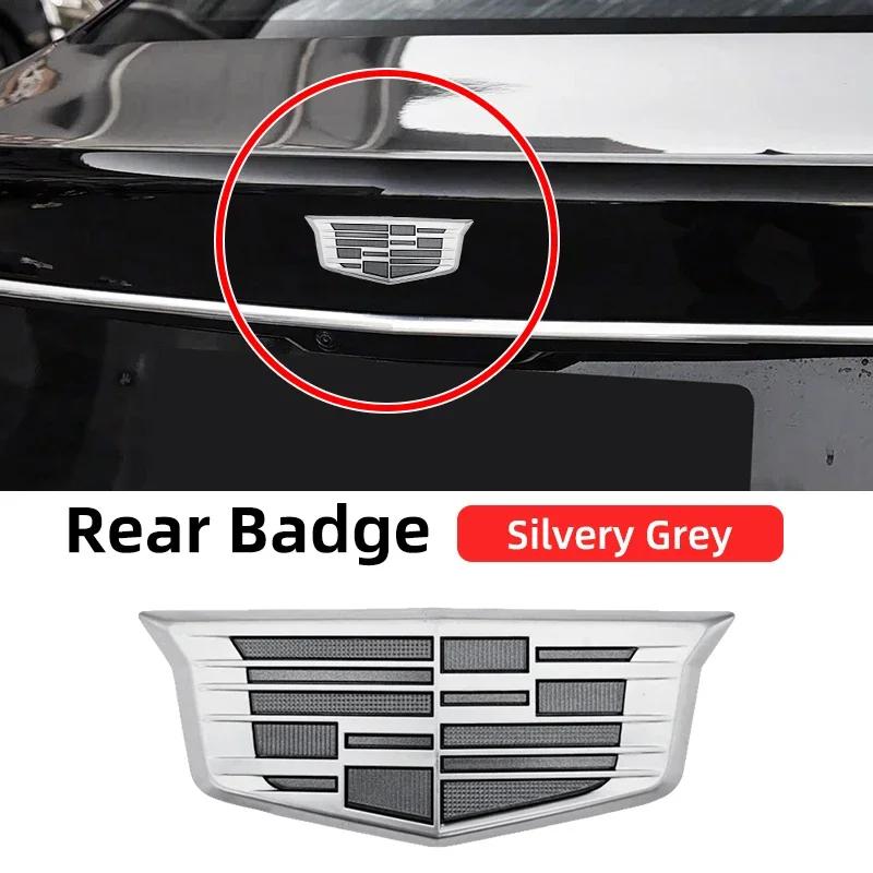 ABS For Cadillac Logo CT4 CT5 CT6 XT4 XT5 XT6 ATS XTS Car Front Grille Emblem Cover Rear Trunk Badge Auto Exterior Accessories