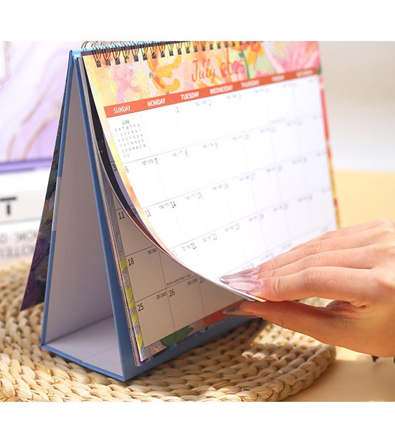 2026 Small Desk Calendar Mokani Standing Desktop Calendar July 2025-December 2026 Academic Flip Calender For Student Home