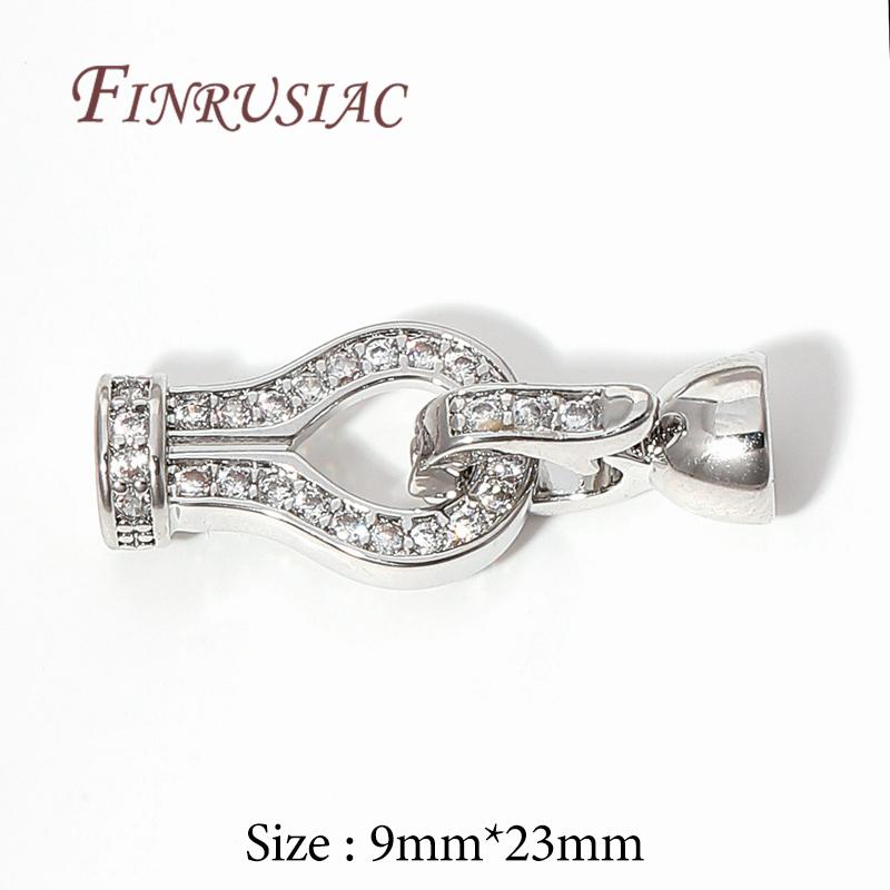 18K Gold Plated Brass with Zircon Clasps For Jewelry,Fasteners For Bracelets Connectors,Accessories DIY Jewelry Making Supplies