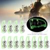 30pcs Night Fishing Rod Bite Alarm Luminous Twin Bells Fish Bait Alert Bow Shape