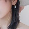 (14K) (Silver 92.5) Keder Twisted Pearl Earrings