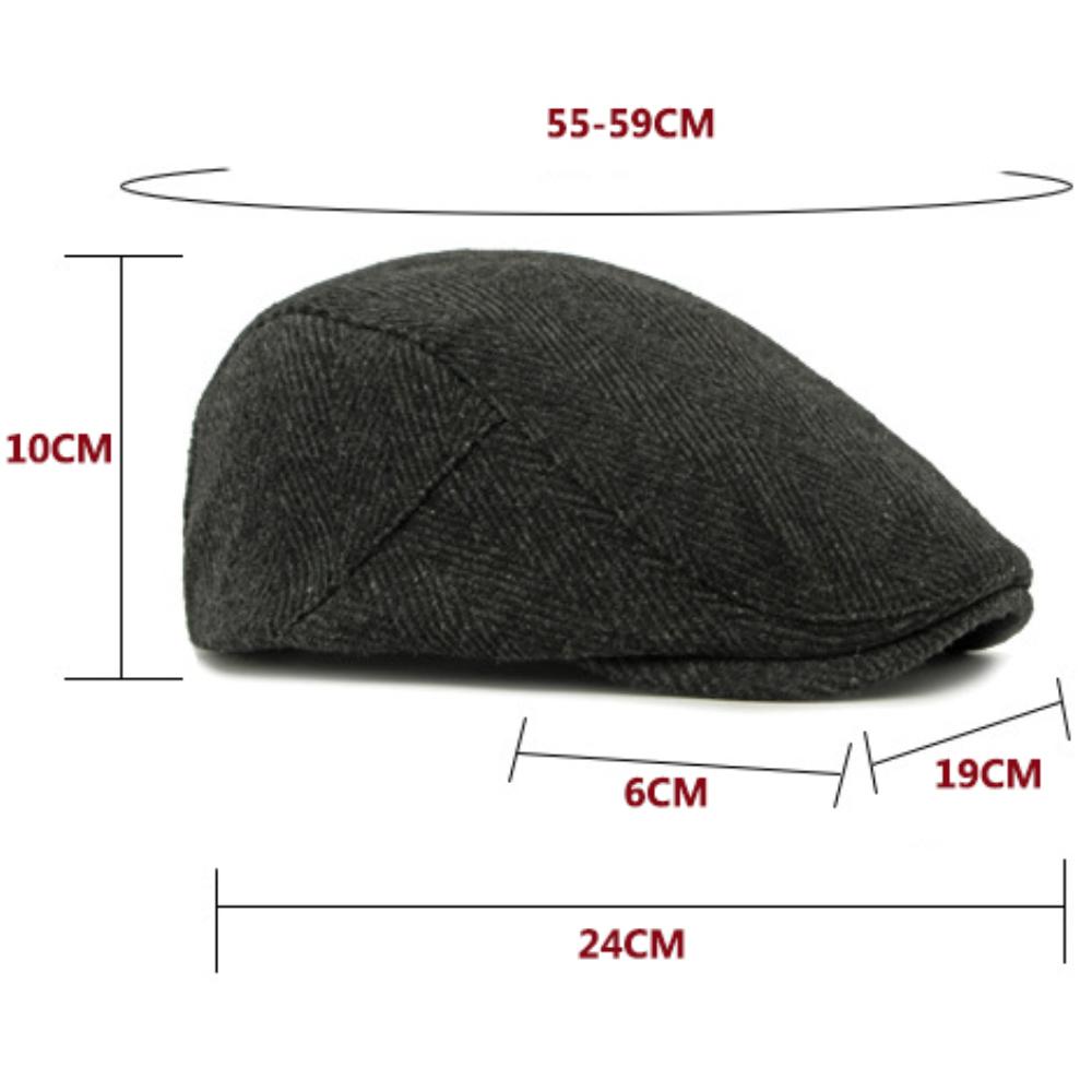 HT4841 Mens Berets Women Autumn Winter Hat Striped Artist Painter Beret Hat Adjustable Ivy Flat Cap Male Female Wool Beret Caps