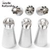 3Pcs/lot  Ball Torch Nozzles DIY Flower Fondant Icing Piping Tips Cream Cake Decoration Tools