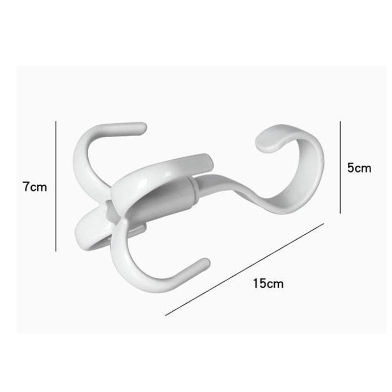 360° Rotated Four-Claw Hook Multi-Purpose Purse Hanger Rotatable Hanging Bag Hat Scarf Dormitory Storage Punch-Free