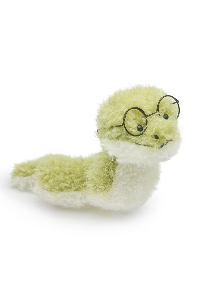 Flauschiges grünes Schlangen-Stofftier für Mädchen - Niedliche Kinderpuppe