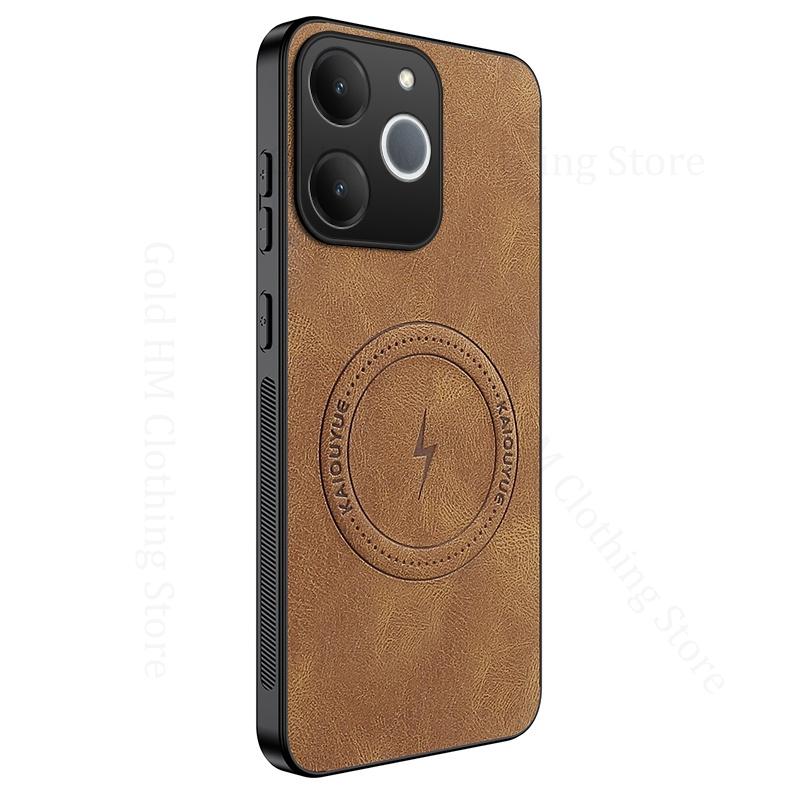 Skin Feel Leather Soft Silicone Shockproof Case For OPPO Realme Note 70T For Magsafe Wireless Charging Cover For Realme Narzo 80 Lite 4G Phone Cover
