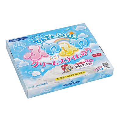 Tomoda Shokai Fluffy Cream Slime Kleber Slime Überwacht von Hergestellt in Dehnt sich auf über das 3-fache seines Knisterndes Handgemachtes Set, Spielzeug, Wankosoba, ASMR, Japan,