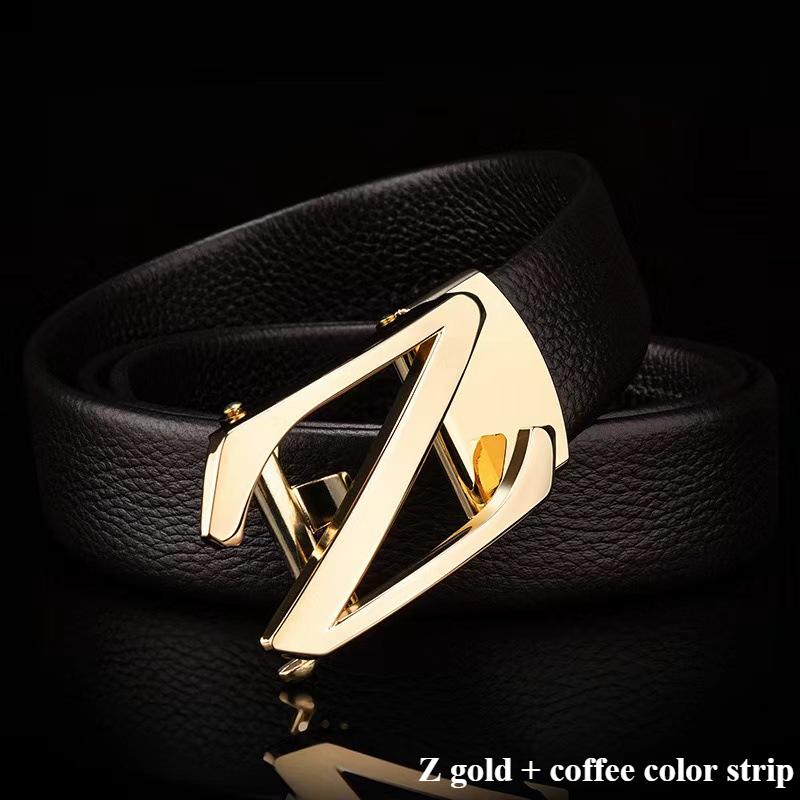 Men's High Quality Automatic Buckle Z Letter Men's Pants Waist Belt Simple Casual