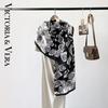 VICTORIA&VERA Mulberry Silk Printed Scarf V827ZS04