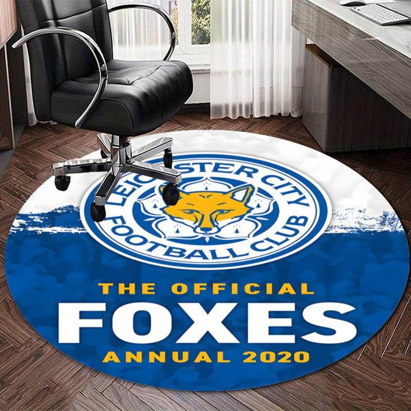 Personalized Leicester City FC Round Chair Office Rug - Perfect for Mat, Office Chair & More - Ideal Gift for Birthdays and Holidays