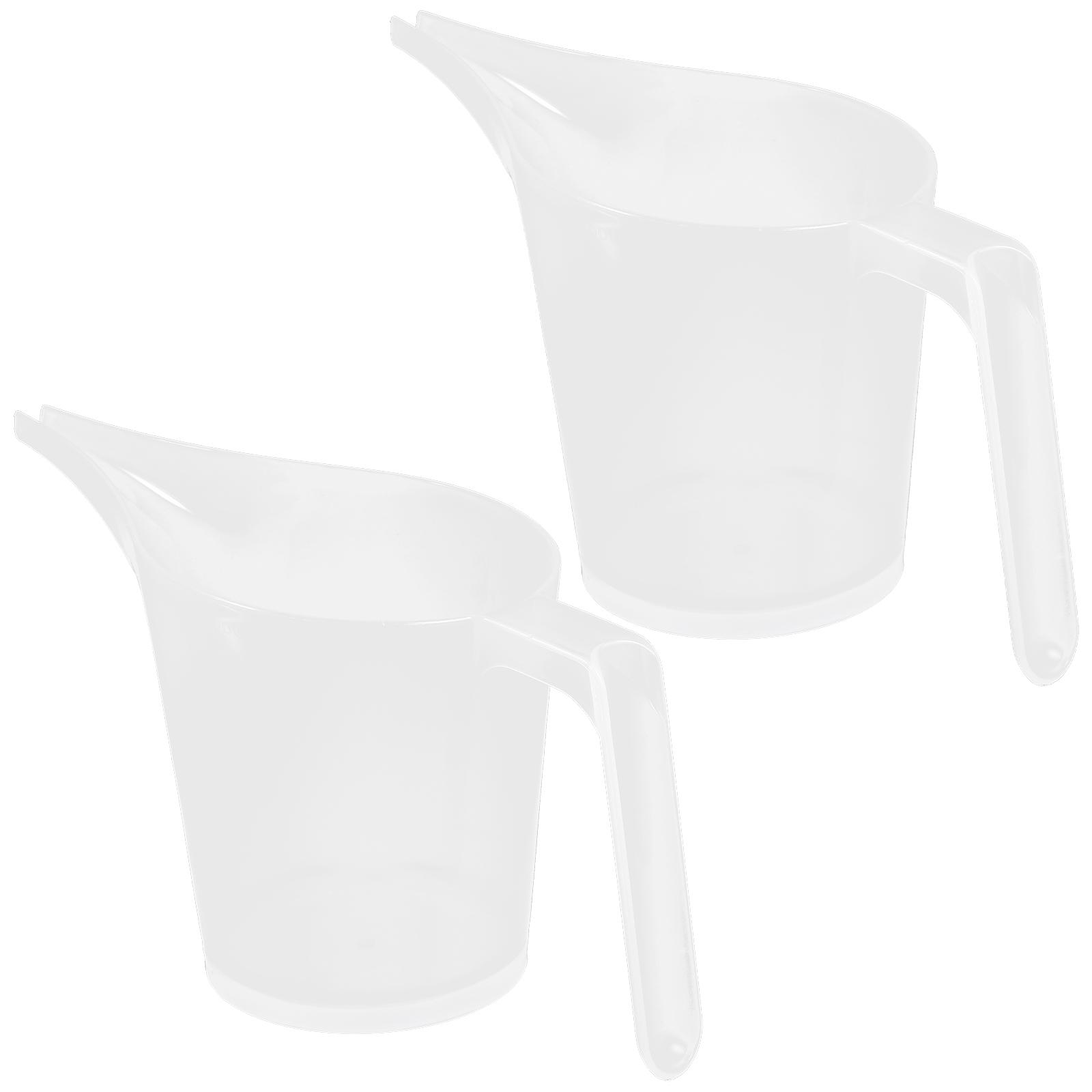 2 Pcs Measure Cup Measuring Funnel Pitcher Cups with Scale Liquid Kitchen Household