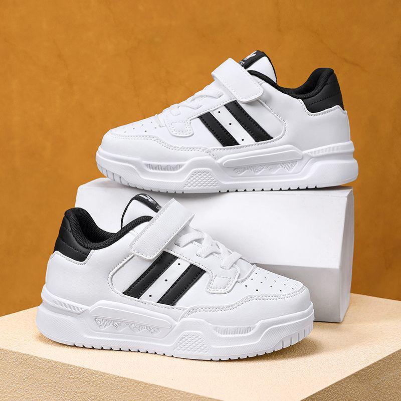 Boys' White Sneakers: Skate and Sport Casual Shoes for Kids