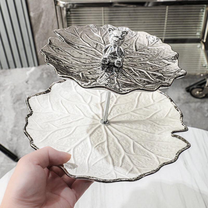 Naijiang Multi-tier Ceramic Fruit & Snack Plate