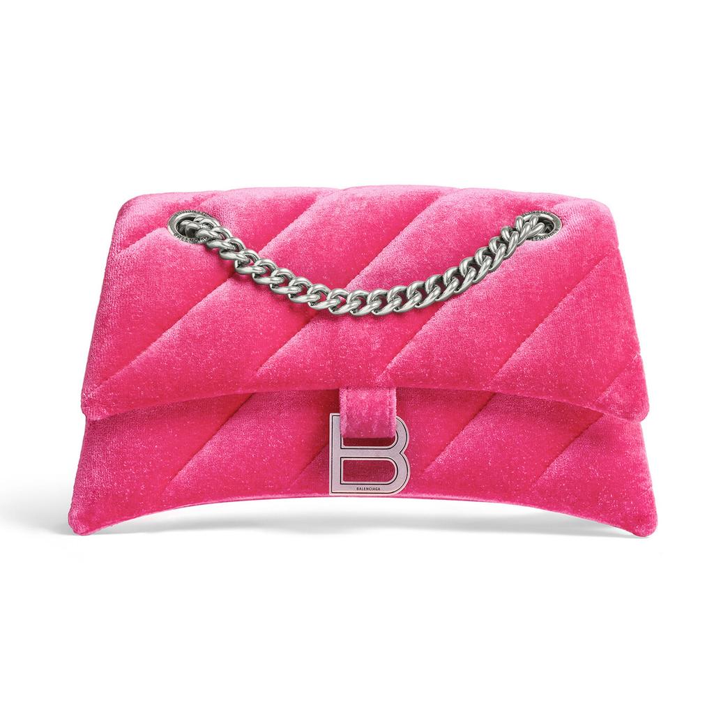 Balenciaga Studded Magnetic Closure Nylon Crossbody Shoulder Bag Small Women bags Bright-Pink 7163512AAPG5639