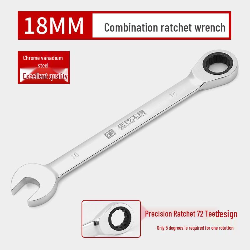 Quick Ratchet Double End Wrench Set 13mm – Full Auto Repair Tool with 10 Wrench Sizes
