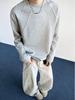 Unisex Patchwork Hoodie: Solid Color, Boxy Fit, Round Neck, Long Sleeve, Autumn/Winter Layer, American Style.