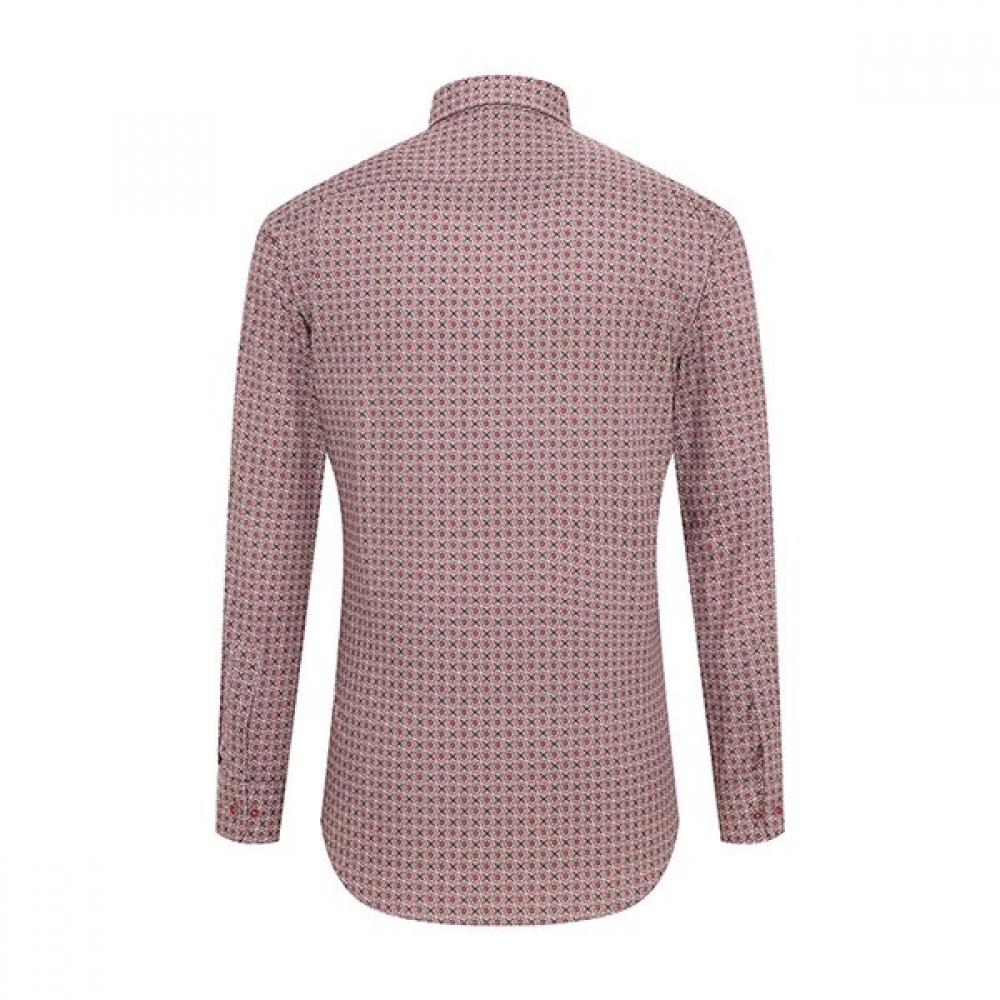 Renoma Oriental Print Classic Shirt Rnssg1040 Rd