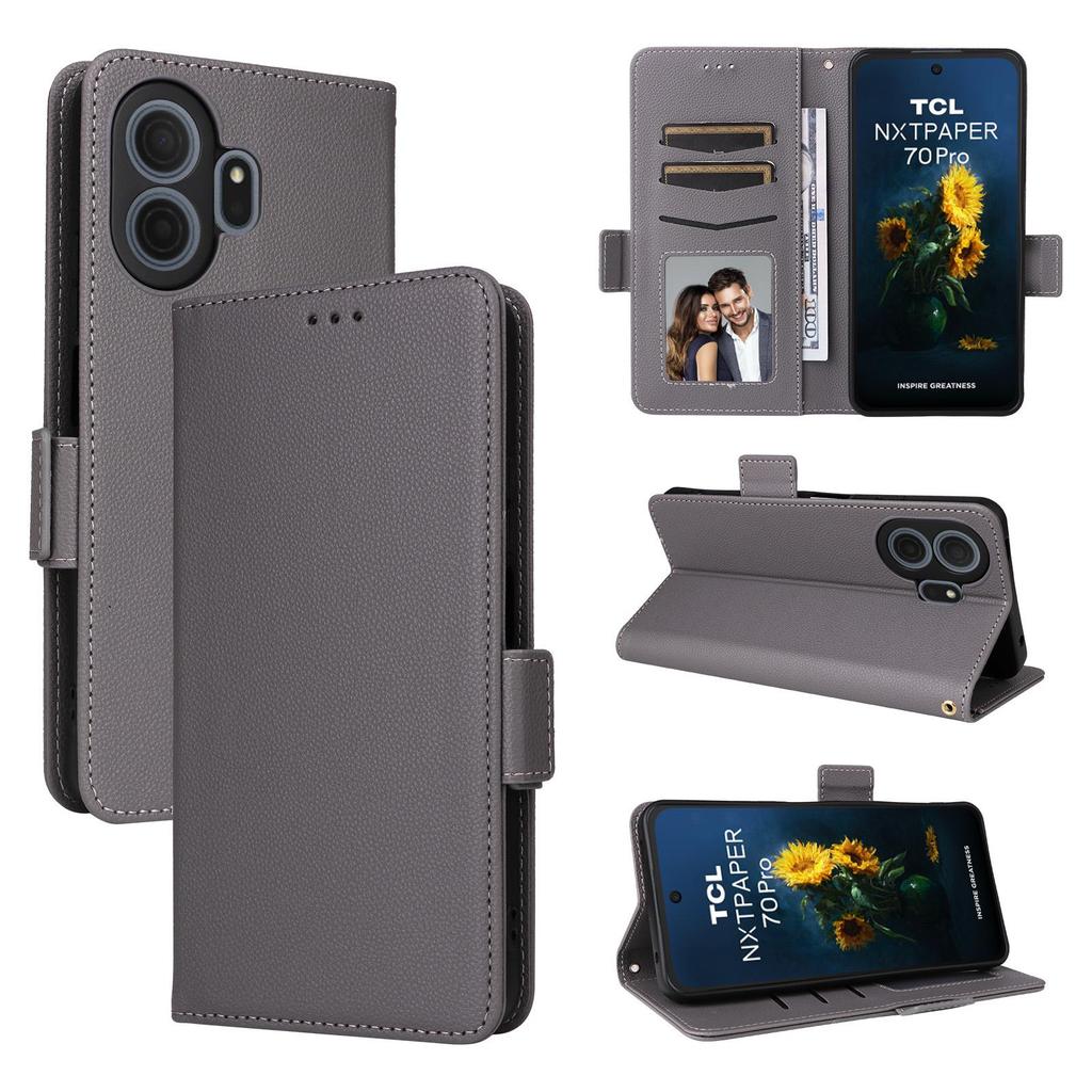 Flip Cover compatible for TCL NxtPaper 70 Pro PU Leather Phone Case Full-Body Protection with [RFID Blocking]