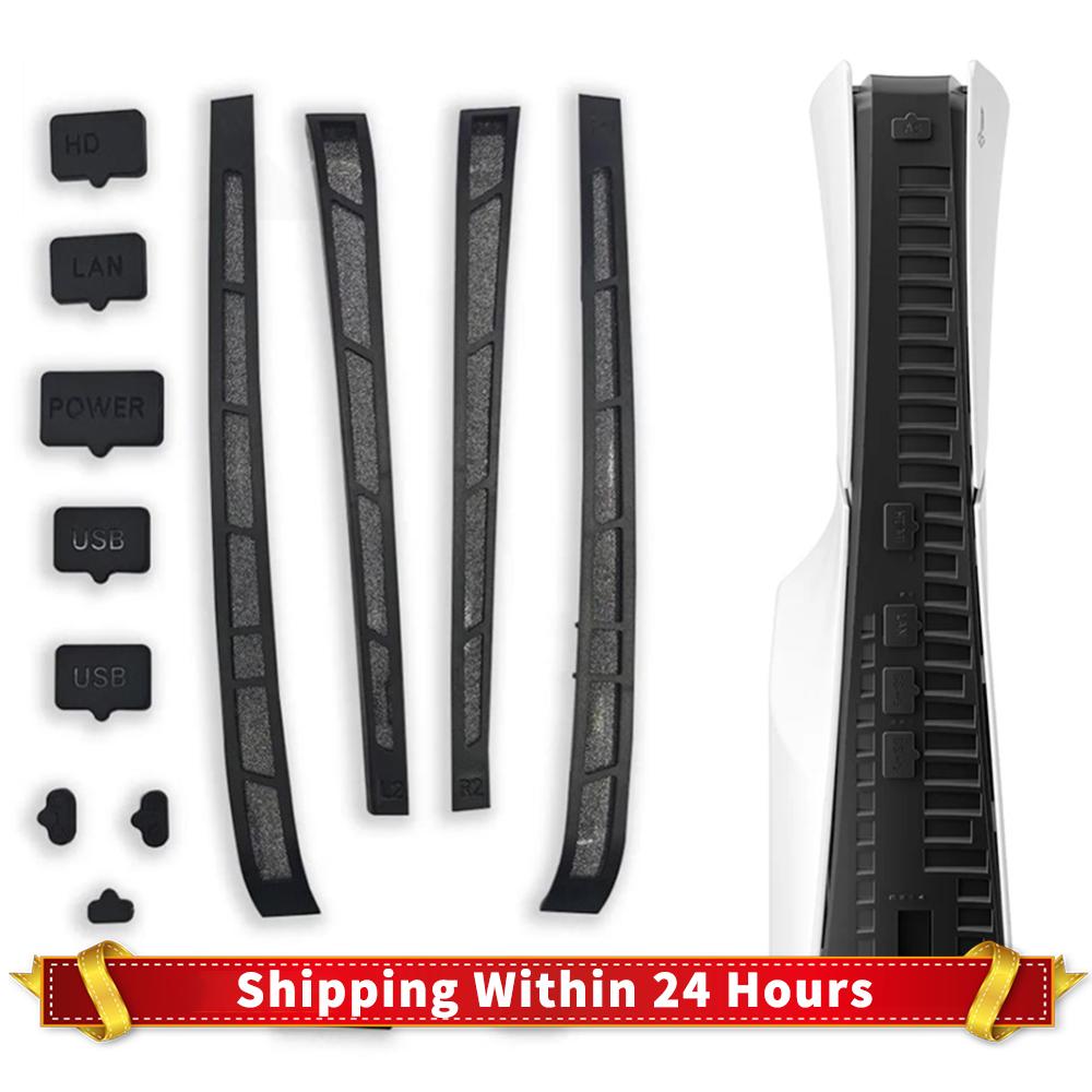 12 in 1 Silikon Staubschutzstöpsel Set Staubdichter Stöpsel Staubschutzabdeckung für PS5 Slim für Playstation 5 Slim Konsolenzubehör