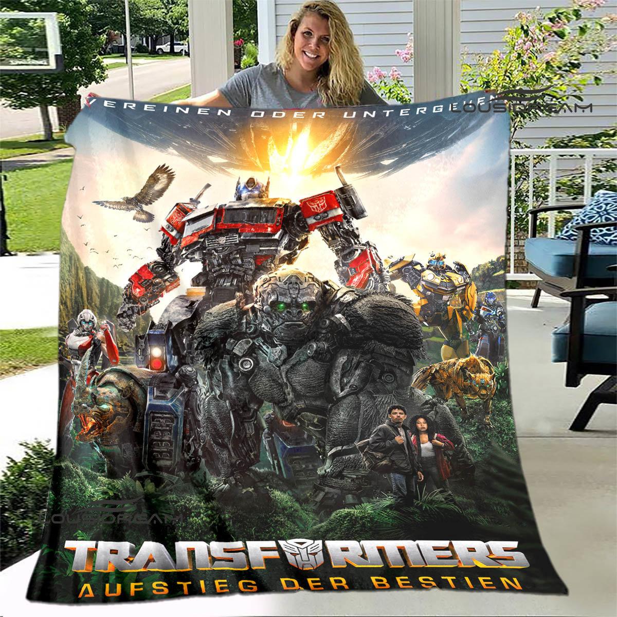

T-Transformers Cartoon Birthday Gift Soft Flannel Bedspread Sofa Blanket For Gift All Seasons