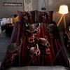 Skull Chevalier Duvet Cover Set King Size Horror Skeleton Bedding Set Day Of The Death Comforter Cover 2/3pcs For Boys Men Gifts