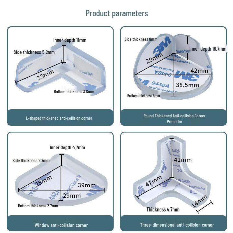 Verdickte Anti-Kollisions-Eckenschützer für Tische - Babysicherheit Glas Kantenschutz