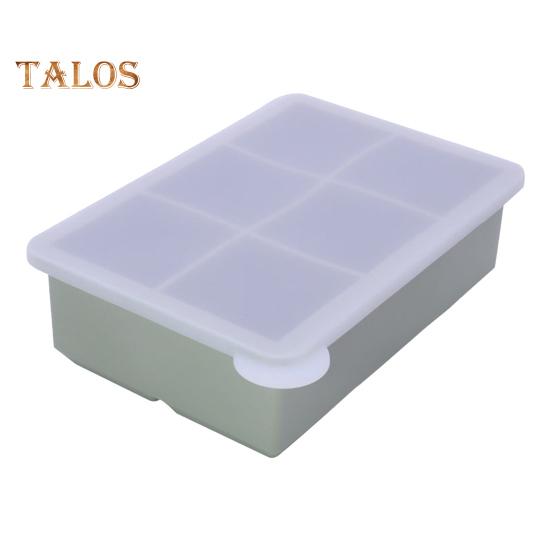 

Большой квадратный лоток для льда с крышкой, штабелируемый, экономящий место, льдогенератор, легкосъемные формы для коктейлей из виски, кубиков льда для заморозки трав зелёный