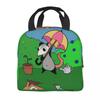 Gardening Opossum Resuable Lunch Boxes for Women Multifunction Cartoon Animal Pet Thermal Cooler Food Insulated Lunch Bag