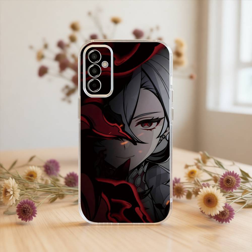 Genshin Impact Arlecchino Phone Case Transparent Silicone Soft For SamsungA10,12,20,21S,30,31,40,50,51,52,70,71