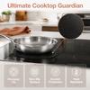 5PCS Black Heat Insulated Pad Round Cook Top Non Slip Pad  For Home Kitchen