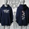 2026 Uomo Donna Teen Wolf Serie TV Fronte Lettera Lupo Retro Collage Personaggi Grafica Felpa con Cappuccio Girocollo Casual Streetwear Felpa Unisex