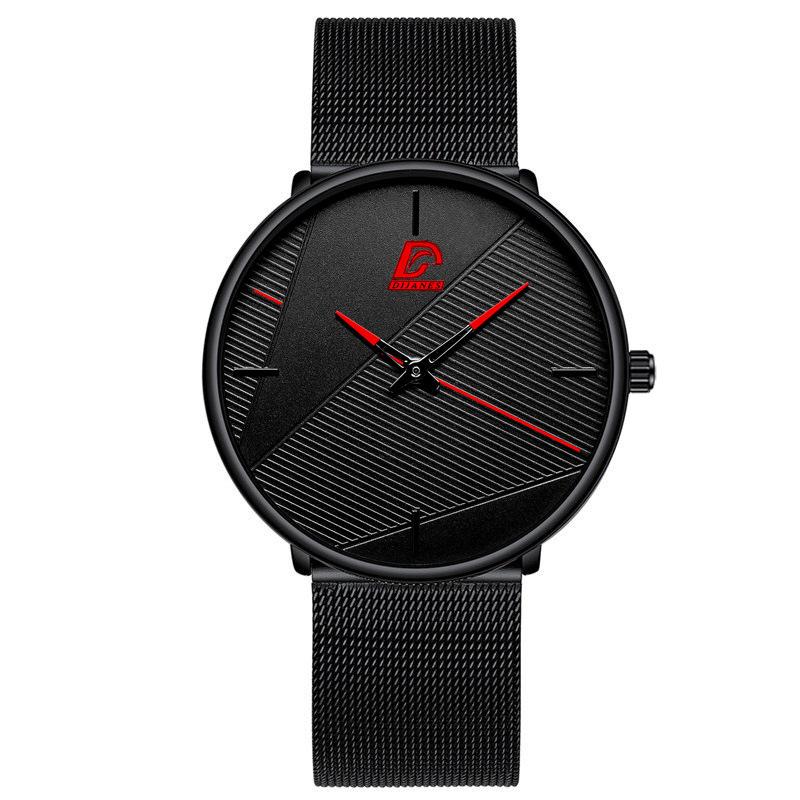 Dijanes Simple And Stylish Men'S Milan Mesh Belt Watch Business Leather Belt Quartz Watch
