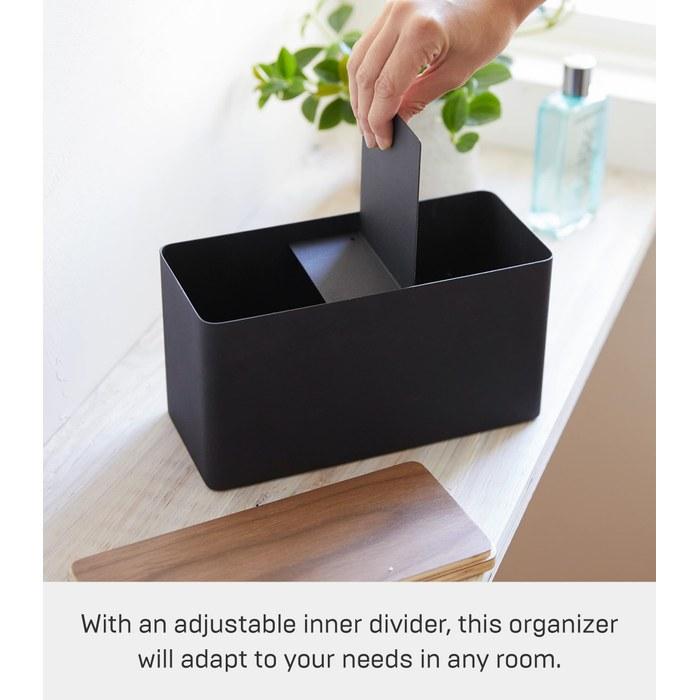 Yamazaki Sanitario Storage Case Brown, Approx. W23xD10.5xH14cm Lin, Toilet Area Organizer, Small Item Storage, Multi Case 4807, Approx.