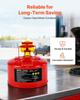 Safety Gas Can, 9.5 L Type I Red Safety Can for Gasoline with Stainless Steel Flame Arrester, Self-Closing Lid, and PE Funnel, Carbon Steel Flammable