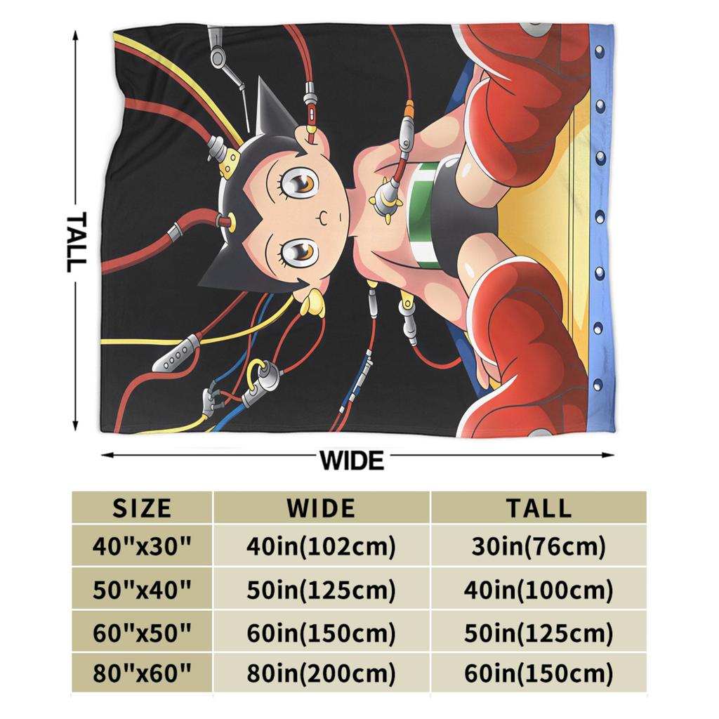 Astro Boy Anime Plush Blankets Girls Boys Flannel Bedding Throws For Home Decor Soft Design Quality Bedspread Gift