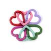 Heart-Shaped Colorful Spring Buckle Keychain DIY Jewelry Accessories