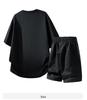 2026 Men's Ice Silk Summer Casual Two-Piece Set: Trendy Short Sleeve T-Shirt & Shorts Combo