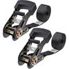 Ayaport Endless Ratchet Straps (No Hooks) 1" X 8' Heavy Duty Small Ratchet Tie Down Straps 1860Lbs Break Strength Black Tie Downs For Cargo, Truck