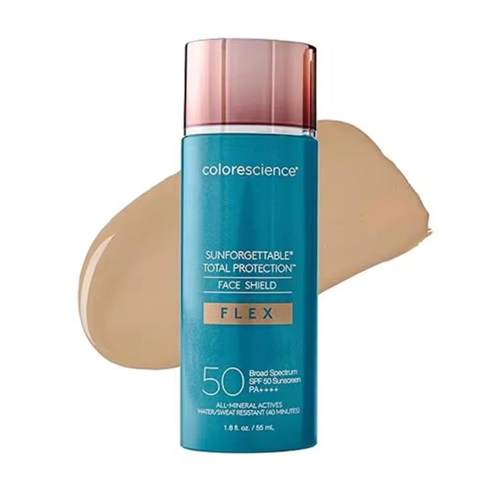 Für Colorescience Sunforgettable Total Protection Face Shield Classic LSF50 Make-up Nicht fettend Ebenmäßiger Hautton Natürlicher Glow Schönheit blue